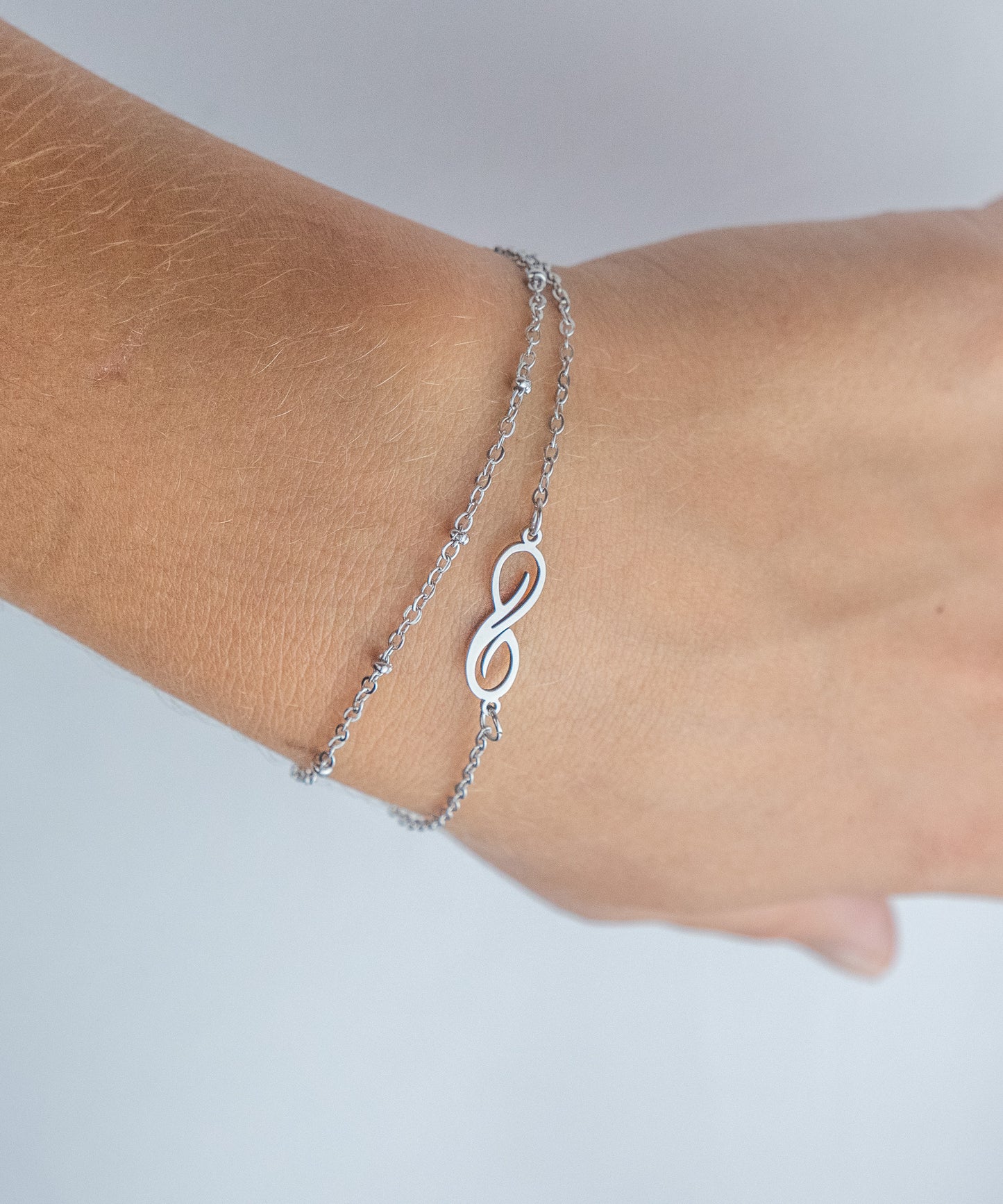 Bracelet infini Double Or et Argent