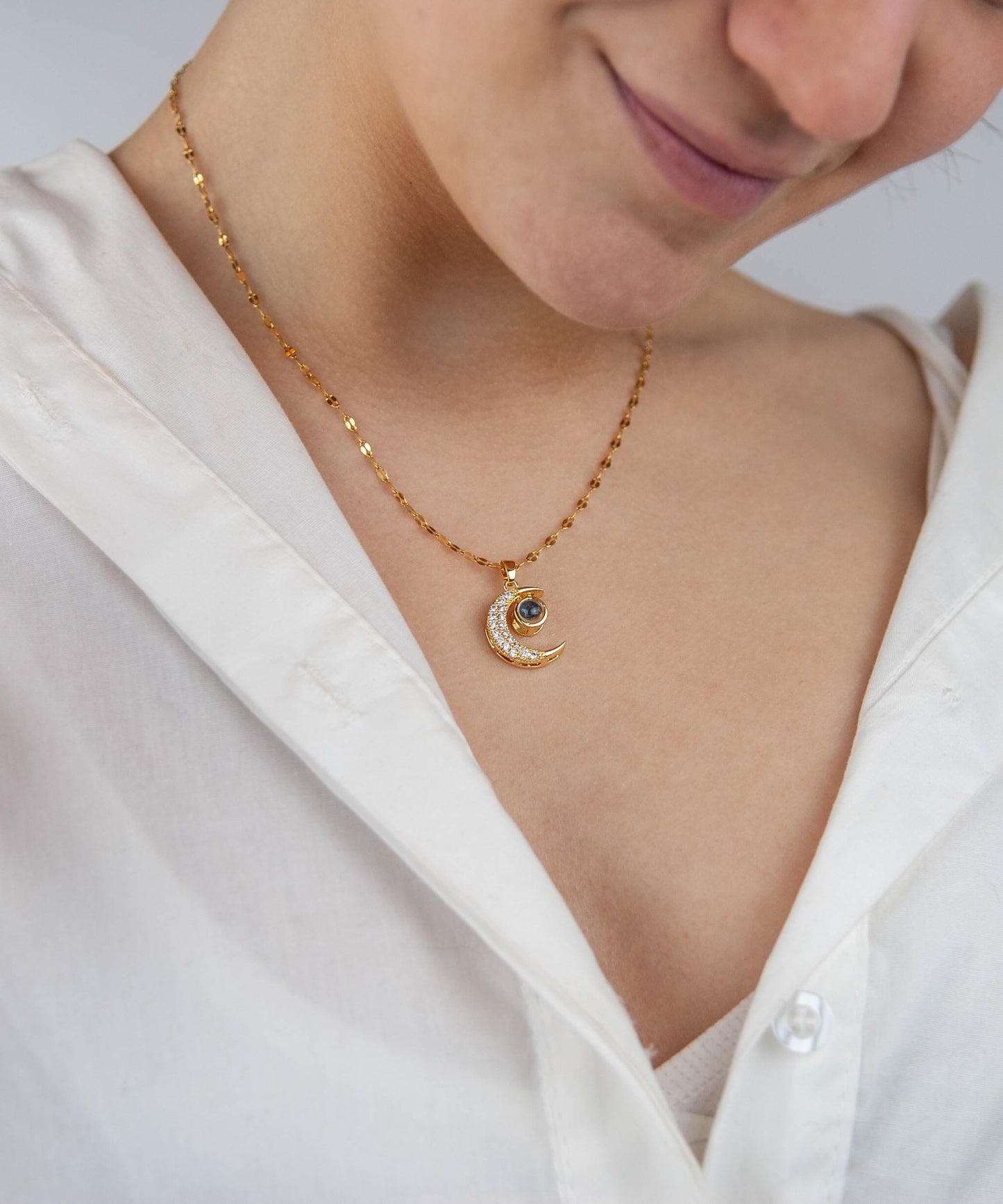 Collier Demi-Lune - Je t'aime