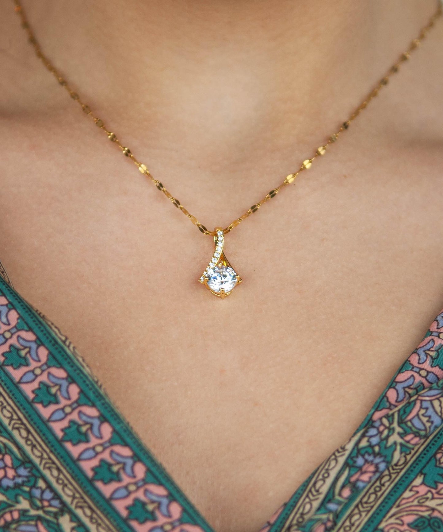 Collier Diamant Triangle