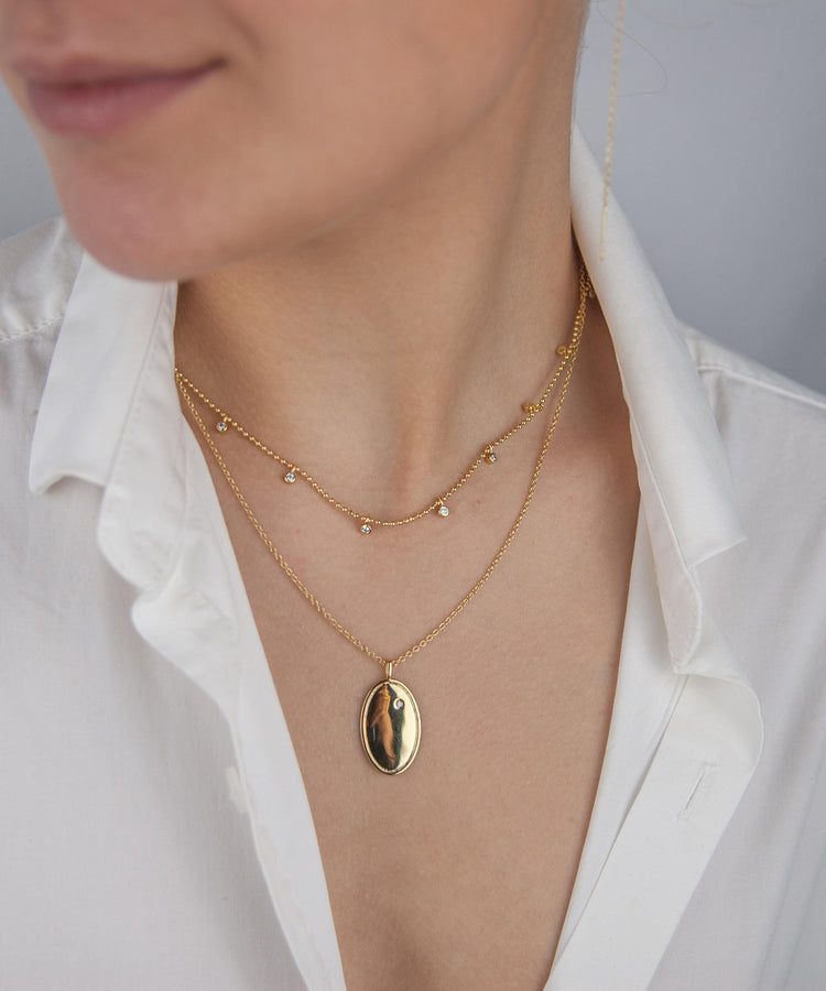 Collier Miroir Doré