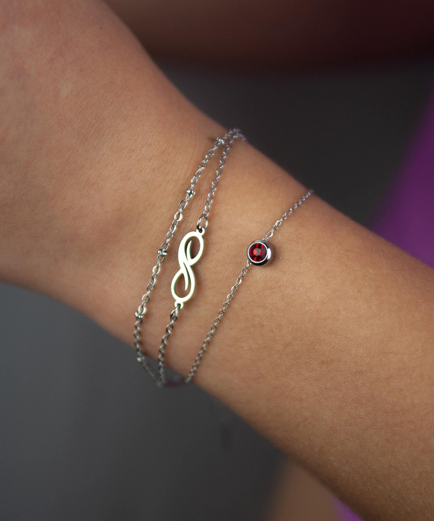 Bracelet infini Double Or et Argent