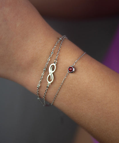 Bracelet infini Double Or et Argent